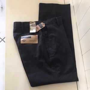 DOCKERS Straight Fit D2 Black Pinstripe 100% Cotton  30 X 30 NEW